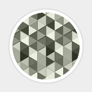 Cool Grayscale triangles geometric pattern Magnet